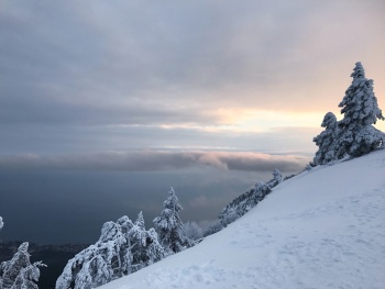 Новости » Общество: Фотографии заснеженных улиц и трасс Крыма