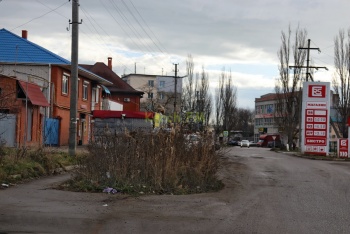 Новости » Общество: На Полевой в Керчи выросла камышовая клумба на проезжей части