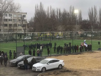 Новости » Общество: В Керчи на открытии нового стадиона присутствовала министр спорта Крыма