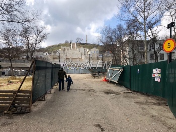 Новости » Общество: В Керчи убрали деревья для лучшего вида на Митридатскую лестницу