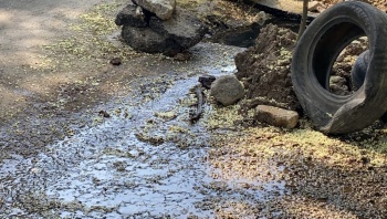 Новости » Общество: На Курсантов снова произошел порыв водовода