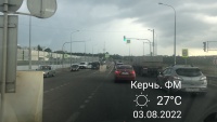 Новости » Криминал и ЧП: ДТП произошло на путепроводе в Керчи