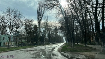 Новости » Общество: В Керчи улица Казакова залита чистой водой