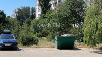 Новости » Общество: Лучше места не нашли? На парковке во дворе на Сморжевского поставили «лодочку»