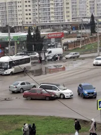 В Керчи произошла авария на Таврической площади