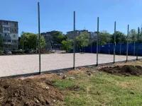 Новости » Общество: В Керчи приступили к обустройству нового футбольного поля