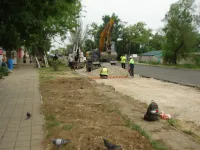 Новости » Общество: В районе улицы Сморжевского в Керчи делают сразу две парковки