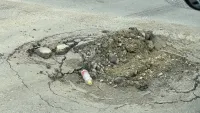На Щорса новый асфальт не выдержал нагрузки