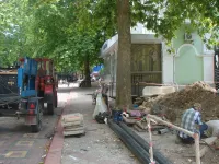 Новости » Общество: На улице Ленина в Керчи сегодня наблюдаются разрытия