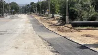 Новости » Общество: Свершилось! На ул. Чкалова начали укладывать асфальт