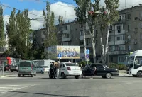 Новости » Криминал и ЧП: Около автовокзала Керчи произошла авария