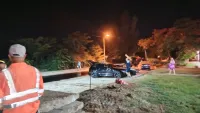 "СТГ-Юг" в Керчи укладывает второй слой асфальта по Кирова. Ночь