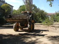 Новости » Общество: В районе благоустройства двора по улице Славы, 25 кипит работа