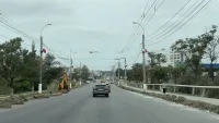 Новости » Общество: На Камыш-Бурунском шоссе продолжаются дорожные работы