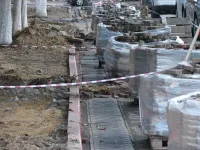 На улице Козлова в Керчи готовятся делать новые тротуары
