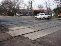 Новости » Общество: На ж/д переезде по Кирова в Керчи завершают ремонт