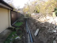 Новости » Коммуналка: В районе домов по Суворова, 20/8 и Розы Люксембург, 18/3 тепловики меняют участок теплотрассы