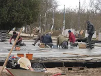 Новости » Общество: Строительство фонтана в Приморском парке Керчи завершается