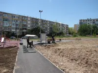 Новости » Общество: На территории района дома Буденного, 19 в Керчи благоустройство выходит на финишную прямую
