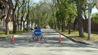 Новости » Общество: В Керчи частично перекрыли улицу Петра Алексеева