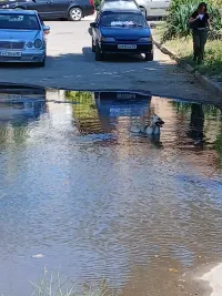 В Керчи на улице Горького образовалось озеро