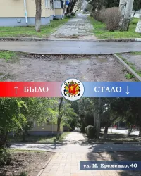 Новости » Общество: В центре Керчи отремонтировали тротуар