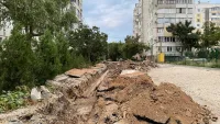 Новости » Общество: На шоссе Героев Сталинграда в Керчи - новые "раскопки"