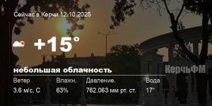 Новости: Погода в Керчи 12 октября