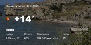 Новости: Погода в Керчи 30 октября